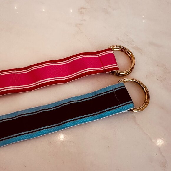 Lot of 2 J.McLaughlin Grosgrain Ribbon Belts – Size S/M - Picture 1 of 4